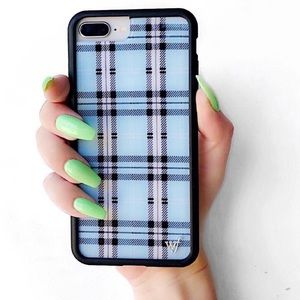 Blue Plaid Wildflower 678+ case
